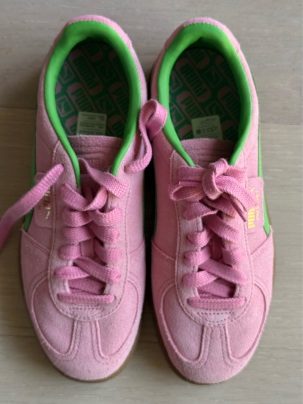 Puma Palermo Sneaker Pink Delight Puma Green - Women’s Size 9 - Picture 2 of 8